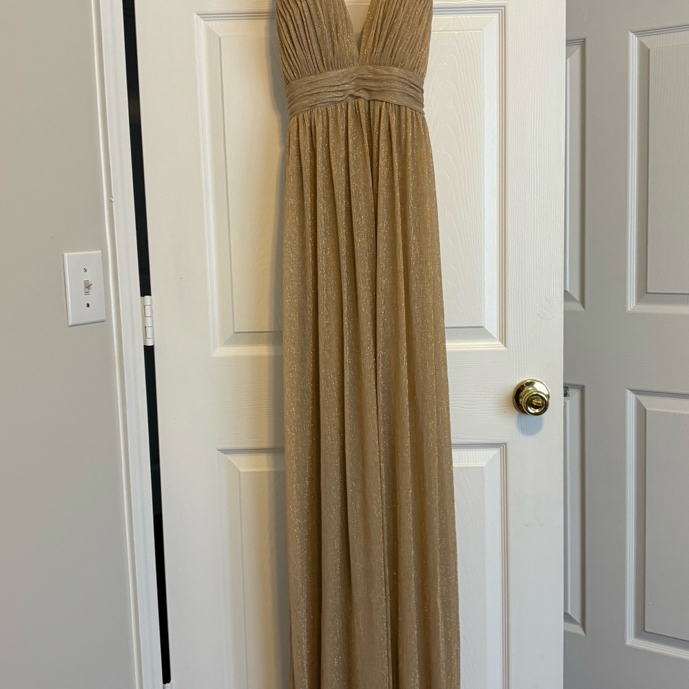 May Queen Shimmering Gold Gown